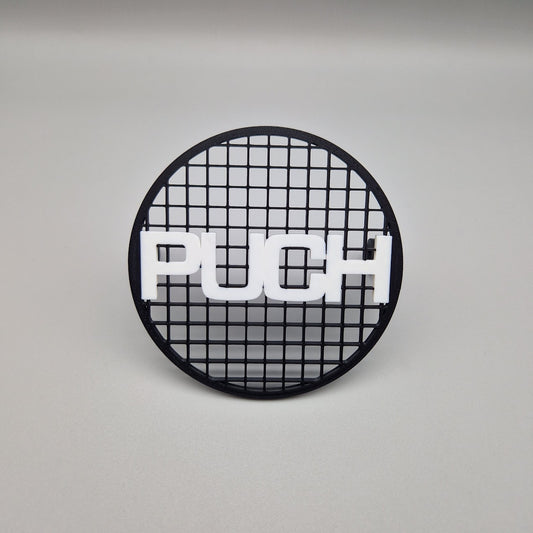 Puch Schrift Lichtgitter mit Gitter
